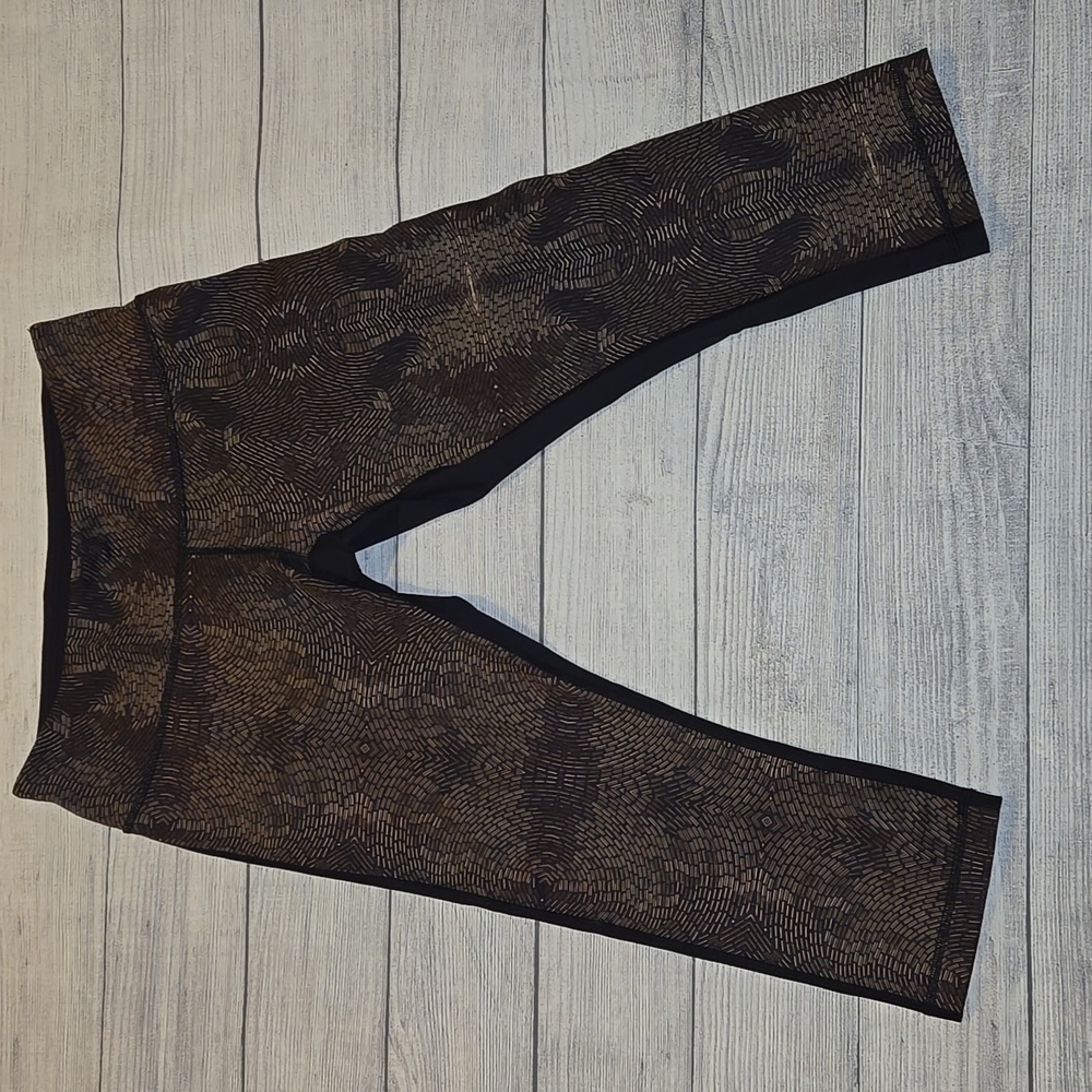 Lululemon Women's Wunder Under Crop II Black/Brown Size 10